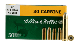 Sellier & Bellot SB30B Rifle 30 Carbine 110 gr 2024 fps Soft Point (SP) 50rd Box