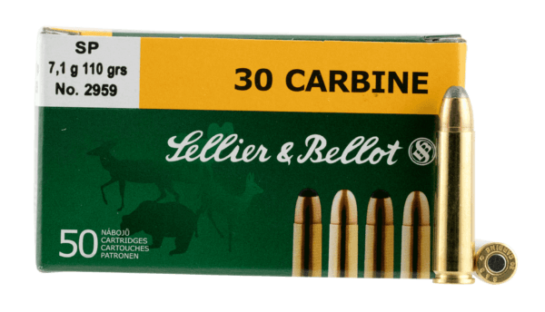 Sellier & Bellot SB30B Rifle 30 Carbine 110 gr Soft Point (SP) 50rd Box