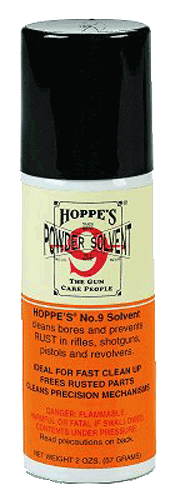 Hoppe’s 905 No. 9 Bore Cleaner Removes Carbon Powder & Lead Fouling Child Proof Cap  2 oz. Aerosol Can 12 Per Pack