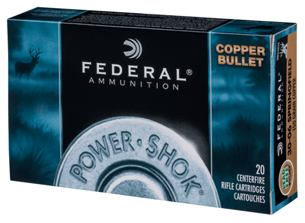 Federal 3006150LFA Power-Shok 30-06 Springfield 150 gr Copper Hollow Point (CHP) 20rd Box