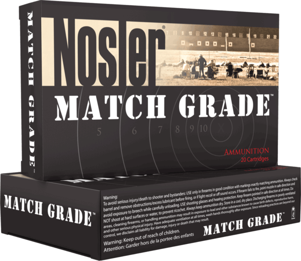 Nosler 44166 Match Grade  6.5×284 Norma 140 gr Custom Competition Hollow Point Boat Tail 20rd Box
