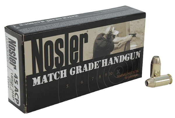 Nosler 51271 Assured Stopping Power Target 45 ACP 185 gr Jacketed Hollow Point (JHP) 50rd Box