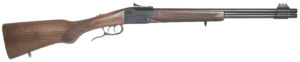 Chiappa Firearms 500111 Double Badger 22 WMR 2rd 19″ Barrel Blued Folding Checkered Beechwood Stock