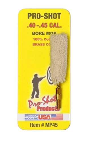 Pro-Shot 50P Bore Brush 50 Cal Pistol #8-32 Thread Bronze Bristles Brass Core