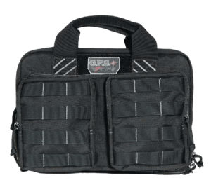 GPS Bags T1311PCB Tactical Quad +2 Black 1000D Polyester with YKK Lockable Zippers 8 Mag Pockets 2 Ammo Front Pockets Visual ID Storage System & Holds Up To 6 Handguns