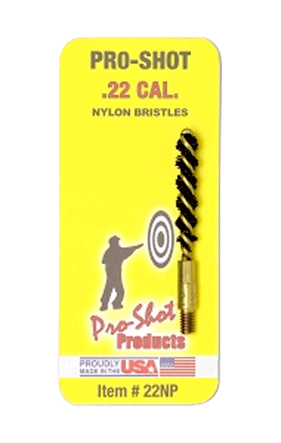 Pro-Shot 22NP Bore Brush 22 Cal Pistol #8-32 Thread Nylon Bristles Brass Core