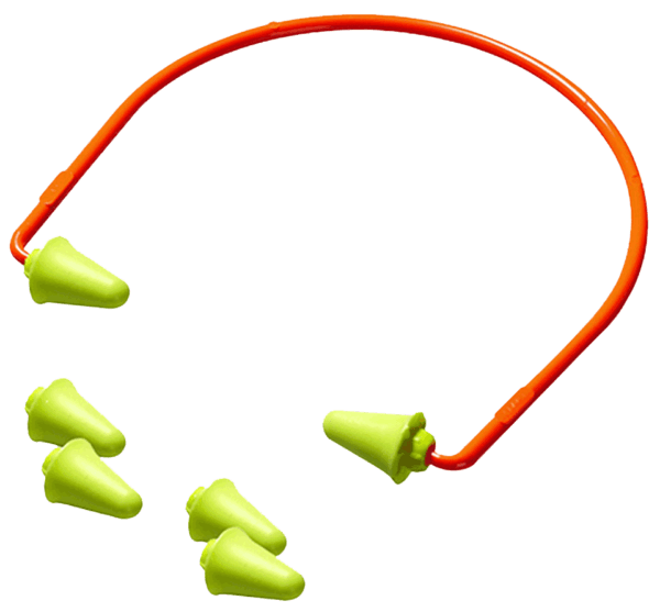Peltor 97065 Sport Banded Earplugs Foam 28 dB Behind The Head Yellow Buds with Orange Band Adult 1 Pair