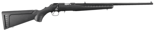 Ruger 8321 American Rimfire  22 WMR 9+1 22 Barrel  Satin Blued Alloy Steel  Williams Gun Sight Co. Fiber Optic Front Sight  Black Synthetic Stock  Accepts BX-15 Magnum Magazine”