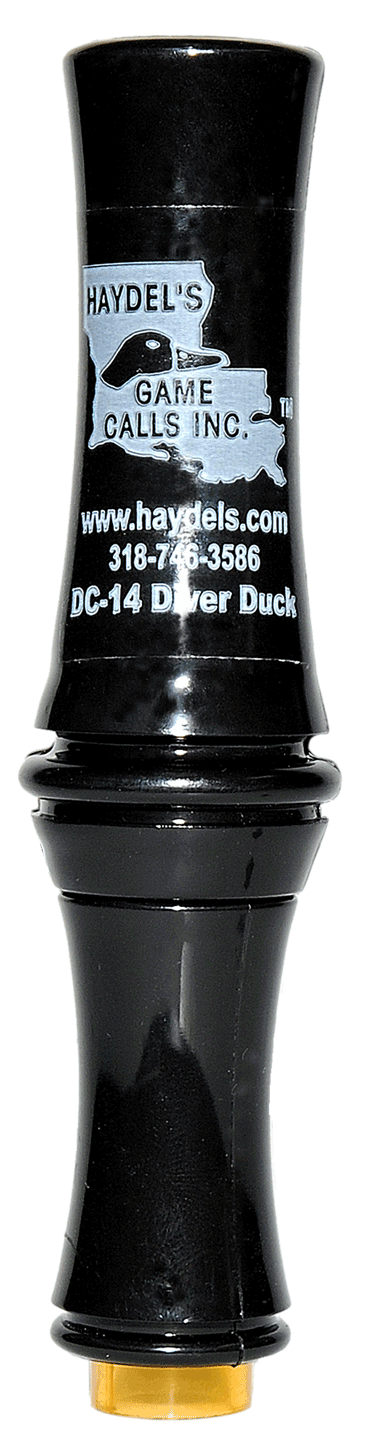 Haydel’s Game Calls DC14 Diver Duck Open Call Attracts Ducks Black Acrylic