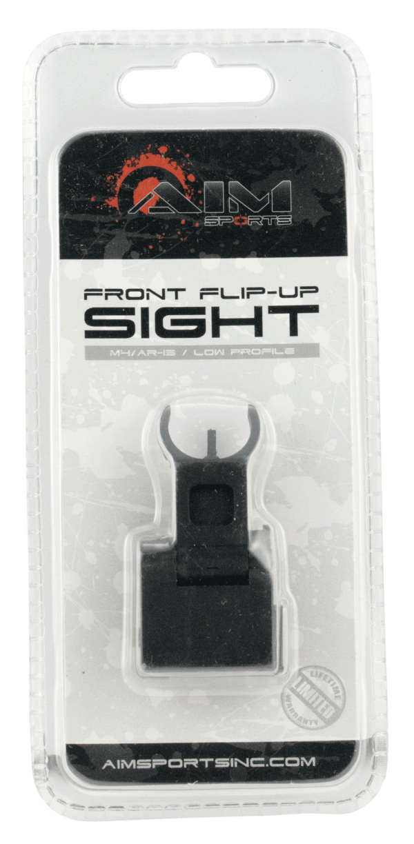 Aim Sports MT200 AR Low Profile Front Flip Up Sight Black Anodized Low Profile for AR-15