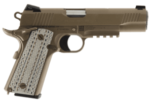 Colt Mfg O1070CQB Limited Edition Government 45 ACP 8+1  5 Stainless National Match Barrel  Desert Sand Serrated Steel Slide & Frame w/Picatinny Rail  Scalloped Gray G10 Grip  Ambidextrous”