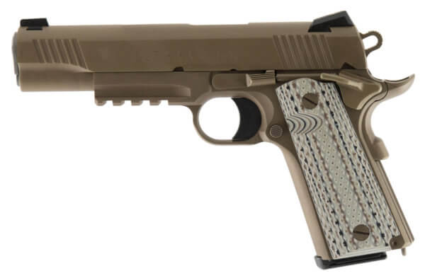 Colt Mfg O1070M45 1911 CQBP Marine M45-A1 45 ACP 5″ 7+1 Overall Brown Decobond Finish Stainless Steel Frame & Slide with Desert Tan G10 Grip & Accessory Rail