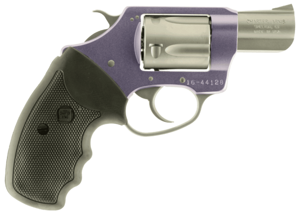 Charter Arms 53840 Undercover Lite Lavender Lady Revolver Single/Double 38 Special 2″ 5 Rd Black Synthetic Grip Stainless