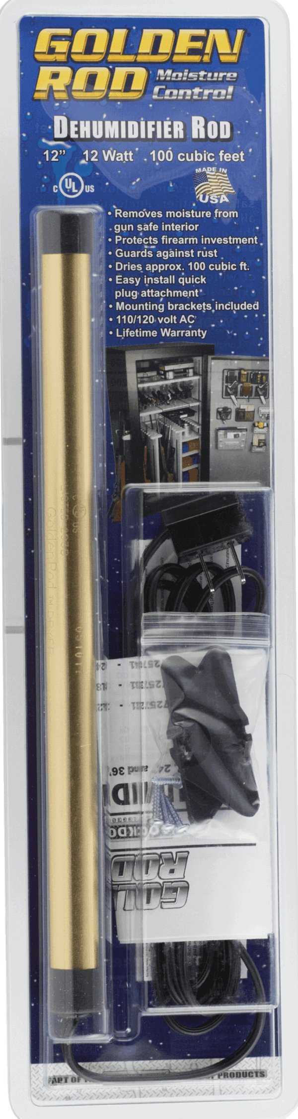 Golden Rod 725721 Golden Rod Dehumidifier Rod Gold 12″ 110/120 Volt AC Plug