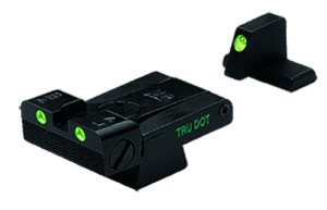 TruGlo TG13FN1A TFX Black | Green Tritium & Fiber Optic White Outline Front Sight Green Tritium & Fiber Optic Rear Sight