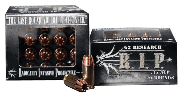 G2 Research G00002 R.I.P Defense 45 ACP 162 gr Fracturing Hollow Point (FHP) 20rd Box