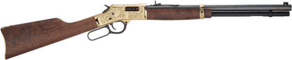 Henry H006CD3 Big Boy Deluxe 3rd Edition 45 Colt (LC) Caliber with 10+1 Capacity 20″ Blued Barrel Polished Brass Engraved Metal Finish & American Walnut Stock Right Hand (Full Size)