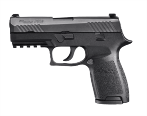 Sig Sauer 320C45BSS P320 Compact 45 ACP Double 3.90″ 9+1 Black Polymer Grip/Frame Black Nitron Stainless Steel Slide