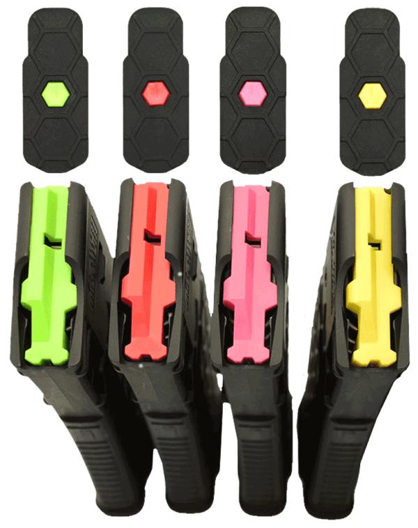Hexmag HXID4ARYEL HexID made of Polymer with Yellow Finish for Hexmag AR-15 Magazines 4 Per Pack