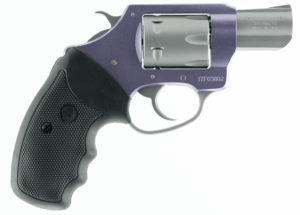 Charter Arms 52340 Pathfinder Lite Lavender Lady Revolver Single 22 Winchester Magnum Rimfire (WMR) 2″ 6 Rd Black Rubber Grip Stainless