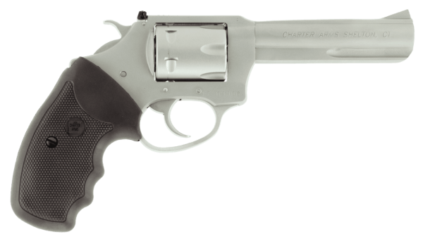 Charter Arms 72342 Pathfinder Target Revolver Single 22 Winchester Magnum Rimfire (WMR) 4.20″ 6 Round Black Rubber Grip Stainless