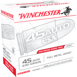 Winchester Ammo USA45W USA Target 45 ACP 230 gr Full Metal Jacket (FMJ) 200rd Box