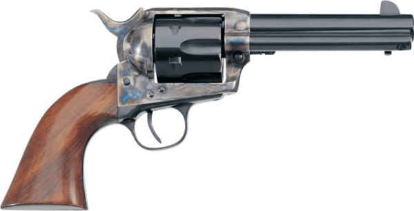 Taylors & Company 550893 1873 Cattleman SAO 357 Mag Caliber with 4.75 Blued Finish Barrel  6rd Capacity Blued Finish Cylinder  Color Case Hardened Finish Steel Frame & Walnut Grip”