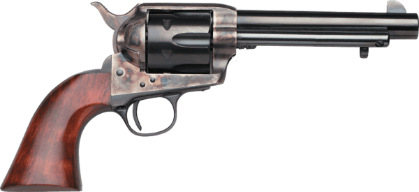 Taylors & Company 550903 1873 Cattleman SAO 357 Mag Caliber with 5.50 Blued Finish Barrel  6rd Capacity Blued Finish Cylinder  Color Case Hardened Finish Steel Frame & Walnut Grip”