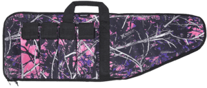 Bulldog MDG1043 Extreme Tactical Rifle Case made of Water-Resistant Nylon with Muddy Girl Camo  Black Trim  Tricot Lining & 4 External Velcro Magazine Pouches 43″ L