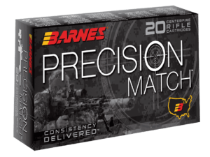 Barnes Bullets 30740 Precision Match Centerfire Rifle 300 Win Mag 220 gr Open Tip Match Boat-Tail 20rd Box