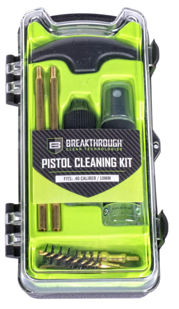 Breakthrough Clean BTECC40 Vision Series Cleaning Kit 40 Cal & 10mm Pistol/10 Pieces Multi-Color