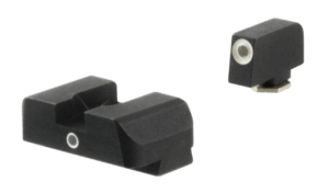 AmeriGlo GL5113 Classic Tritium Sight Set for Glock Black | Green Tritium White Outline Front and Rear
