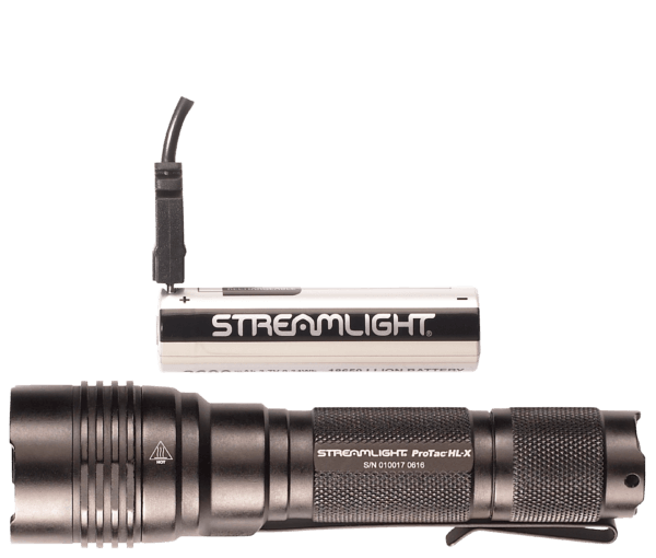Streamlight 88084 ProTac HL-X USB Black Anodized Aluminum White LED 65/400/1000 Lumens 330 Meters Range
