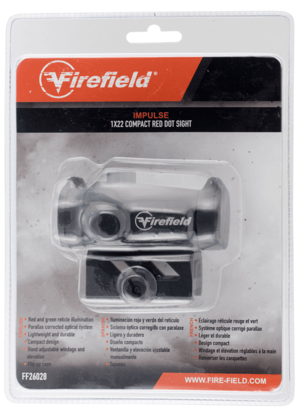 Firefield FF26028 Impulse Compact Matte Black 1x 22mm 2 MOA Red/Green Dot/60 MOA Red/Green Circle