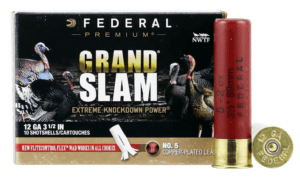 Federal PFCX139F5 Premium Grand Slam 12 Gauge 3.5″ 2 oz 5 Shot 10 Rd Box / 5 Cs