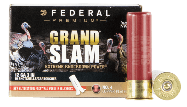 Federal PFCX157F4 Premium Grand Slam 12 Gauge 3″ 1 3/4 oz 4 Shot 10 Rd Box / 5 Cs