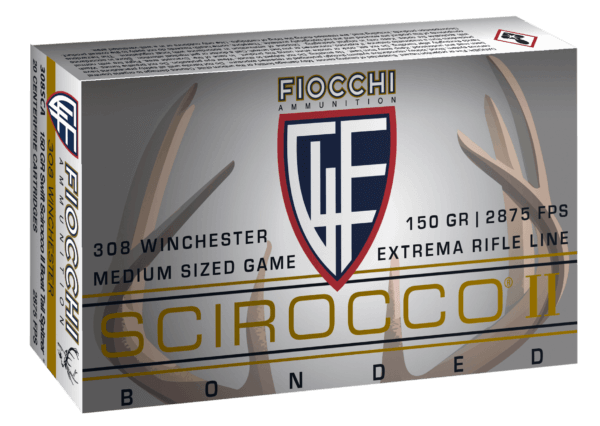Fiocchi 308SCA Extrema 308 Win 150 gr Swift Scirocco II Boat Tail Spitzer 20rd Box