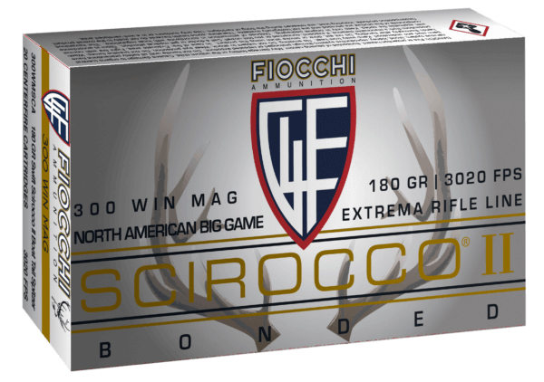Fiocchi 300WMSCA Hyperformance Hunting 300 Win Mag 180 gr Swift Scirocco II Boat-Tail Spitzer 20rd Box