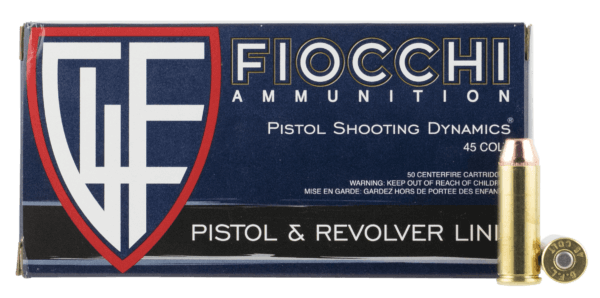 Fiocchi 45LCCMJ Range Dynamics Pistol 45 Colt (LC) 225 gr Complete Metal Jacket 50rd Box