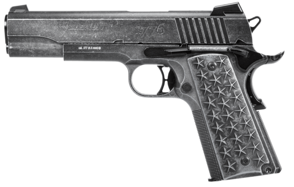 Sig Sauer Airguns AIR1911WTP 1911 We The People Air Pistol CO2 177 BB 17 1 Distressed Aluminum Grips
