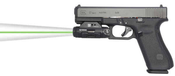 Viridian 930-0015 X5L Gen3 Laser/Tactical Light Combo 5mW Green Laser with 510-520nm Wavelength ECR & 100 yds Day/2 mi Night Range 500 Lumens Creed LED Light Black Finish for Rail Equipped Pistol
