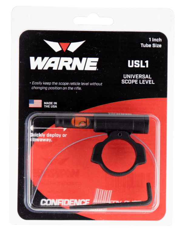 Warne USL1 Universal Scope Level 1″ Tube Diameter Universal Aluminum Black