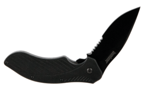 Kershaw 1620 Scallion 2.40″ Folding Flipper Plain Bead Blasted 420HC SS Blade Black Glass-Filled Nylon Handle Includes Pocket Clip
