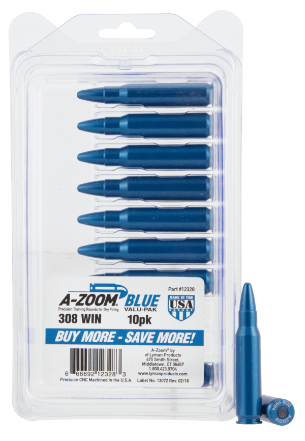 A-Zoom 12328 Value Pack Rifle 308 Win Aluminum 10 Pk