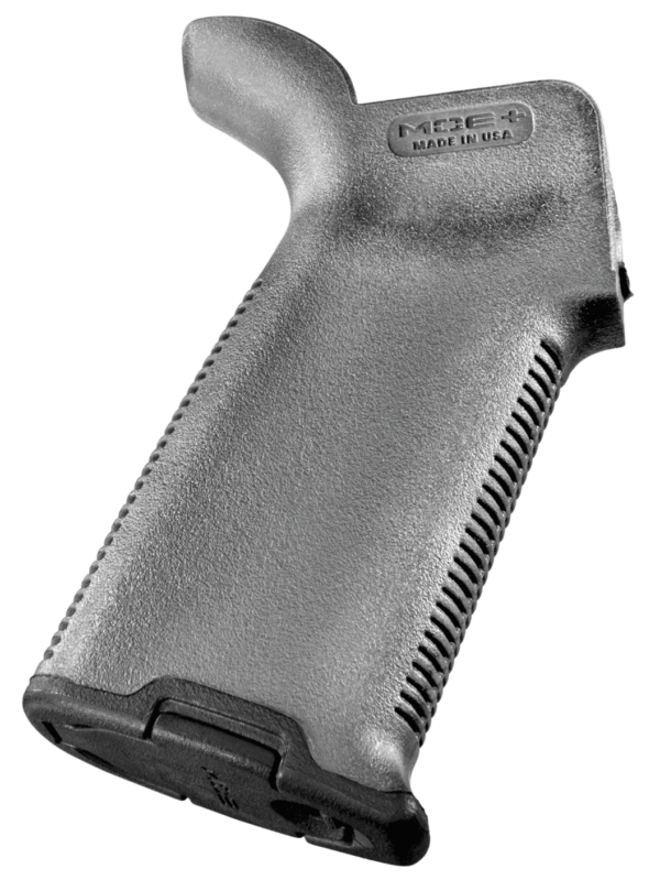 Magpul MAG416-GRY MOE+ Grip Textured Gray Polymer with OverMolded Rubber for AR-15 AR-10 M4 M16 M110 SR25
