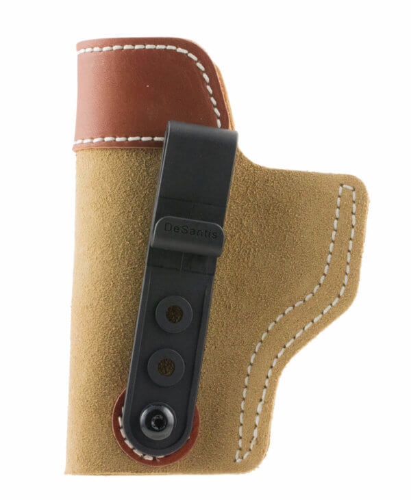 DeSantis Gunhide 106NBB6Z0 Sof-Tuck IWB Natural Leather/Suede Belt Clip Fits Glock 19 Left Hand