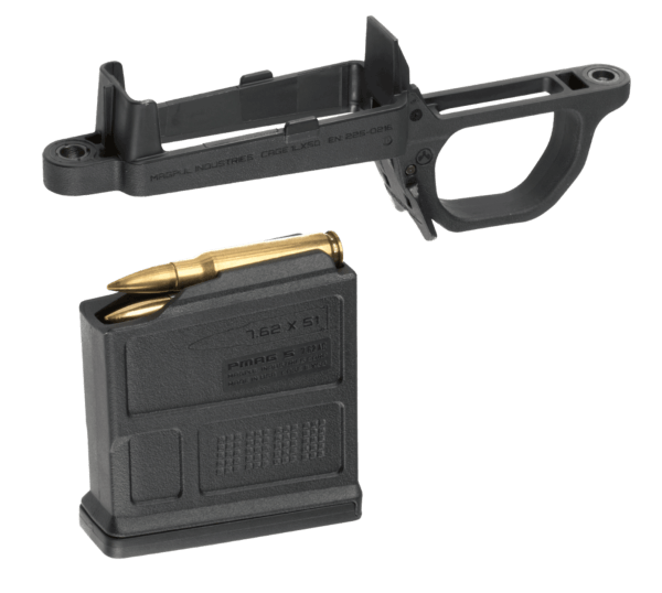 Magpul MAG497-BLK Bolt Action Mag Well made of Polymer with Black Finish for Magpul Hunter 700 Stock Includes PMAG 5 7.62 AC Magazine