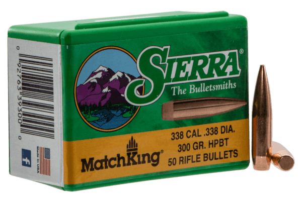Sierra 9300T MatchKing 338 Caliber .338 300 GR Hollow Point Boat Tail 50 Box