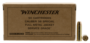 Winchester Ammo SG38W Service Grade Target 38 Special 130 gr Full Metal Jacket Flat Nose (FMJFN) 50rd Box