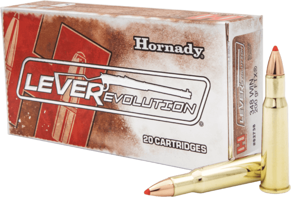 Hornady 82738 LEVERevolution Hunting 348 Win 200 gr Flex Tip eXpanding (FTX) 20rd Box